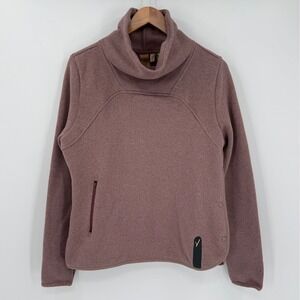 Indyeva 25th Hour Fleece Sweatshirt Pullover Mauve Pink Size Medium